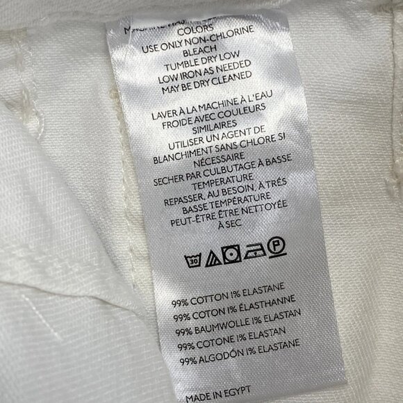 Maeve Women’s The Colette Crop Wide Leg Jeans Size 31 White — High Rise - Picture 6 of 13